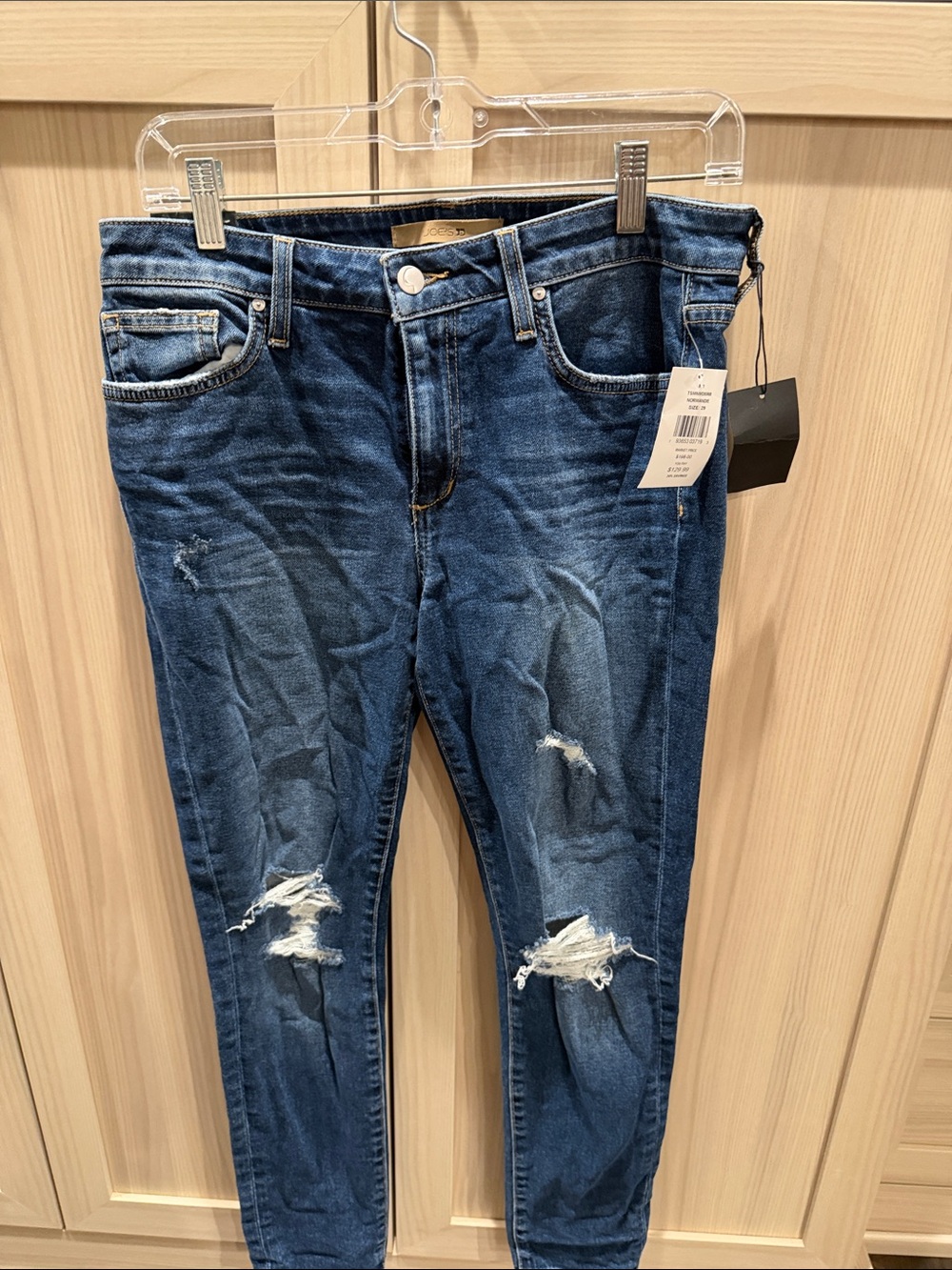 Joe's Jeans Women's Dark Blue Skinny Distressed Denim